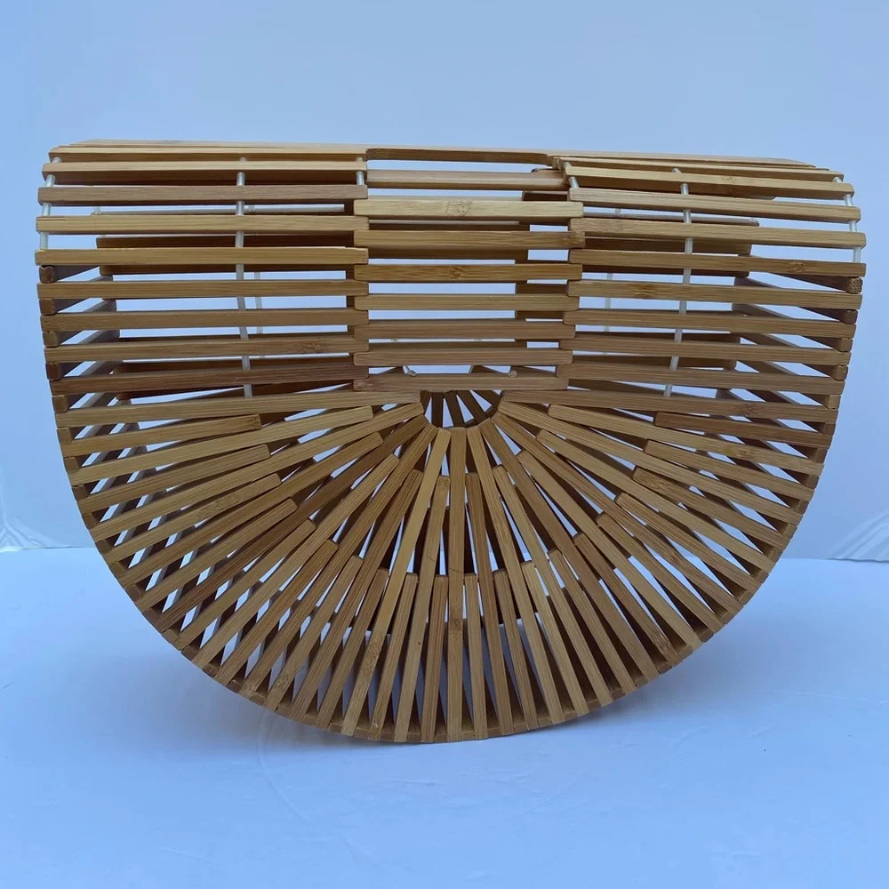 Sheike bamboo safari clutch bag brown